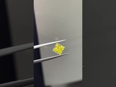 1.5ct Лабораторный росток бриллиантовый принцесса резка CVD интенсивный желтый VS1 2EX N IGI.