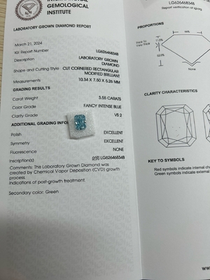 Купить 3.55ct Фанси Интенсивный Синий Лабораторно выращенные бриллианты OEM ODM online manufacture