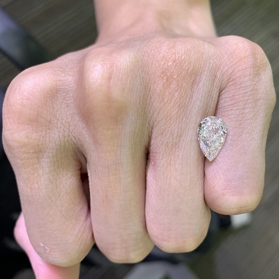 Купить 2.36CT F VVS2 EX VG Pear Cut CVD Loose Лабораторно выращенные алмазы online manufacture