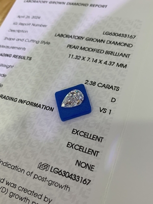 Купить 2.38CT D VS1 2EX Синтетические бриллианты Лабораторные бриллианты Форма груши online manufacture
