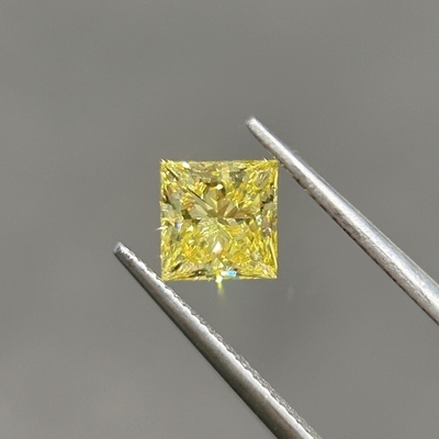 Купить 1.06ct Лабораторный бриллиант Желтый принцесса разреза CVD Фантастический интенсивный Желтый VVS2 2EX N IGI online manufacture