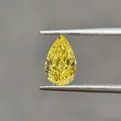 Купить 1.39ct VVS2 Человек сделал желтые бриллианты Cvd и Hpht бриллианты груша резать online manufacture