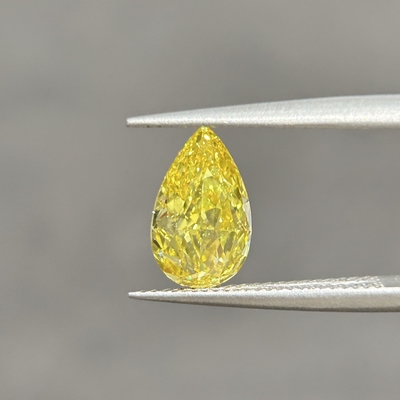 Купить 1.7ct Лабораторно выращенные бриллианты груша резка CVD Фантастический яркий желтый VS1 2EX N IGI online manufacture