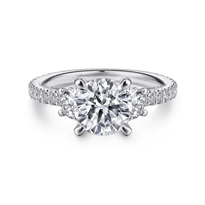 Купить 18K 14K 10K Массовое золото Специализированные ювелирные изделия 2 карат Def Vvs Прозрачность Cvd Овальный резка Лаборатория выращенный бриллиант 3 каменные кольца фабрика online manufacture