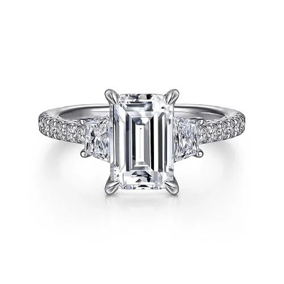 Купить Лабораторный бриллиантовый обручальный кольцо VVS Clarity HPHT Emerald Cut Lab Grown Diamond Ring online manufacture