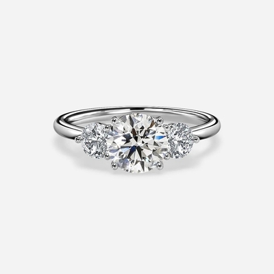 Купить VVS Clarity HPHT Round Cut Lab Grown Diamond Ring 2 каратные свадебные кольца с бриллиантом online manufacture