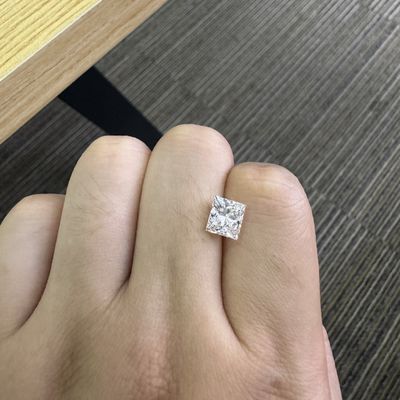 2.06CT F VS2 EX VG CVD Лабораторно произведенные бриллианты принцесса бриллиантный рез