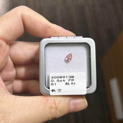 0.5ct VS1 Прозрачность светло-розовый лабораторный выращенный бриллиантовый груша резка