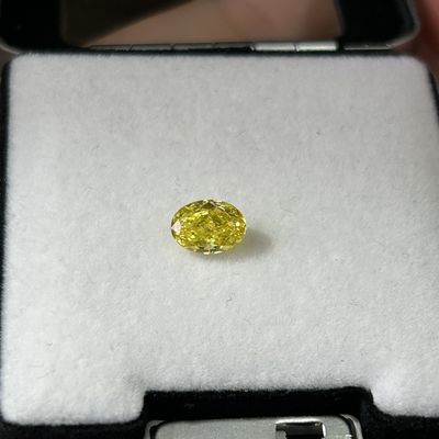 1.18ct Овальный рез HPHT Лабораторные бриллианты Fancy Vivid Yellow VVS2 2VG N IGI сертифицированный