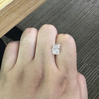 3.07ct Лабораторно выращенные бриллианты радиантная резьба F VS1 2EX N IGI OEM ODM