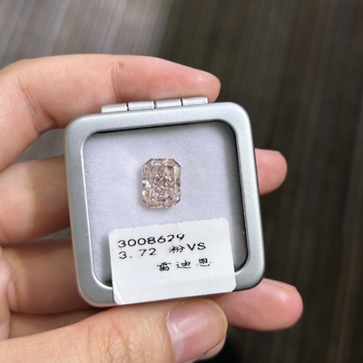 3.72ct CVD Фантастический Розовый Лабораторный Выросший Алмаз Радиозный Разрез ВС Ясность