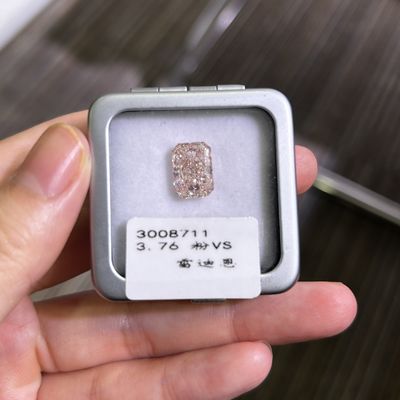 CVD 3.76ct Синтетический розовый бриллиант Лабораторный бриллиант