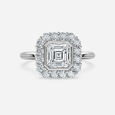 Лабораторно выращенный бриллиантовый обручальный кольцо VVS Clarity HPHT Princess Cut Ring в круглой форме