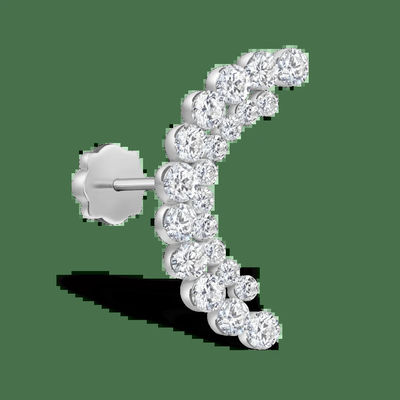 0.73 карат Лабораторно созданные бриллиантовые серьги с крючком