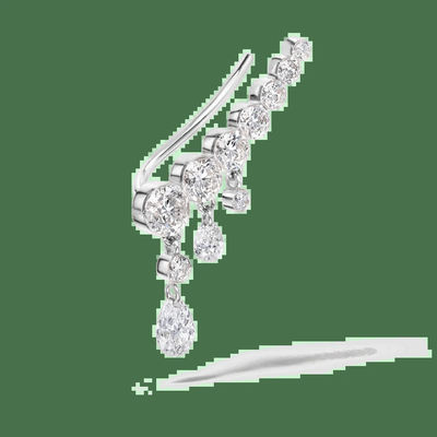 0.7 карат Лабораторно созданные бриллиантовые серьги VVS ясность HPHT Pear Cut